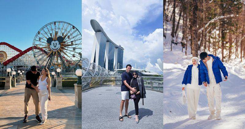 11 Foto Artis Pamer Baby Bump saat Liburan di Luar Negeri